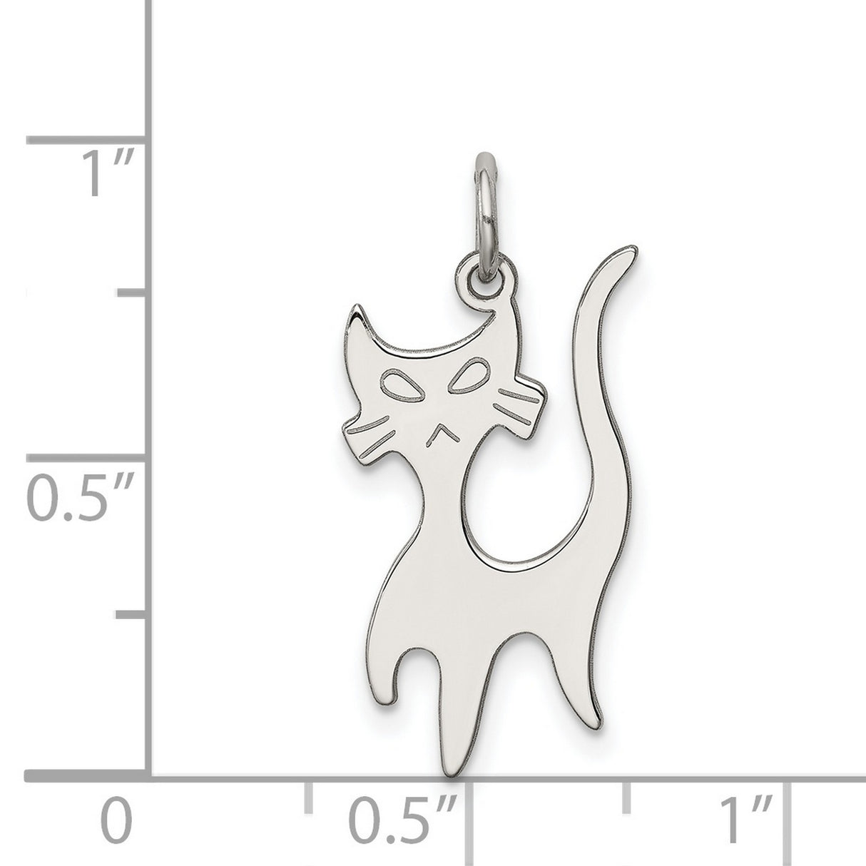 Cat Charm Pendant in Real 925 Sterling Silver
