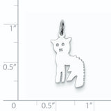 Cat Charm Pendant in Real 925 Sterling Silver