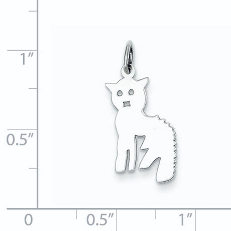 Cat Charm Pendant in Real 925 Sterling Silver
