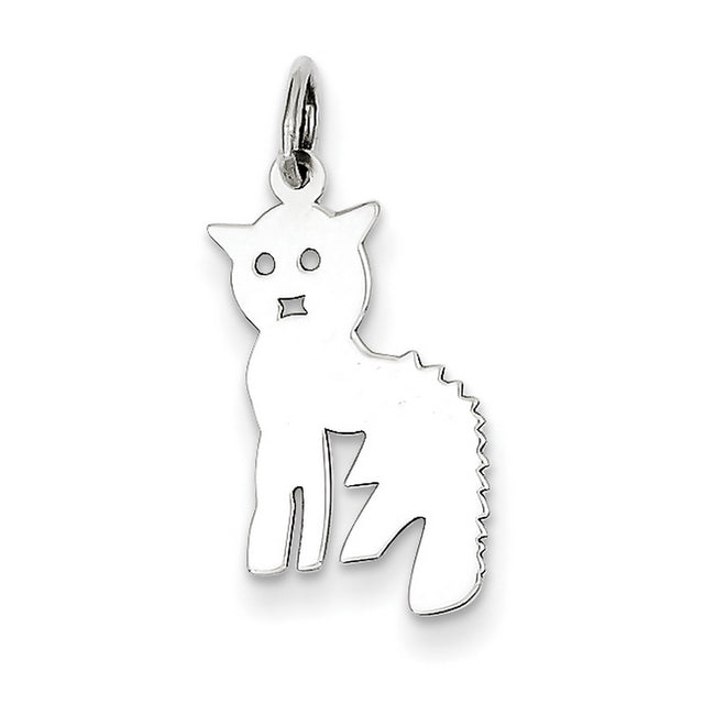 Cat Charm Pendant in Real 925 Sterling Silver