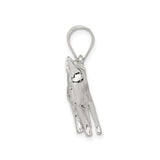 Sterling Silver Donkey Pendant, Detailed Animal Charm, Western Farm Theme
