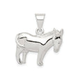 Sterling Silver Donkey Pendant, Detailed Animal Charm, Western Farm Theme
