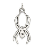 Sterling Silver Spider Pendant, Gothic Creepy Jewelry for Men and Women