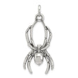 Sterling Silver Spider Pendant, Gothic Creepy Jewelry for Men and Women