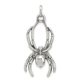 Sterling Silver Spider Pendant, Gothic Creepy Jewelry for Men and Women