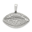 Sterling Silver Football Pendant with Textured Surface and Realistic Laces Detail for Men