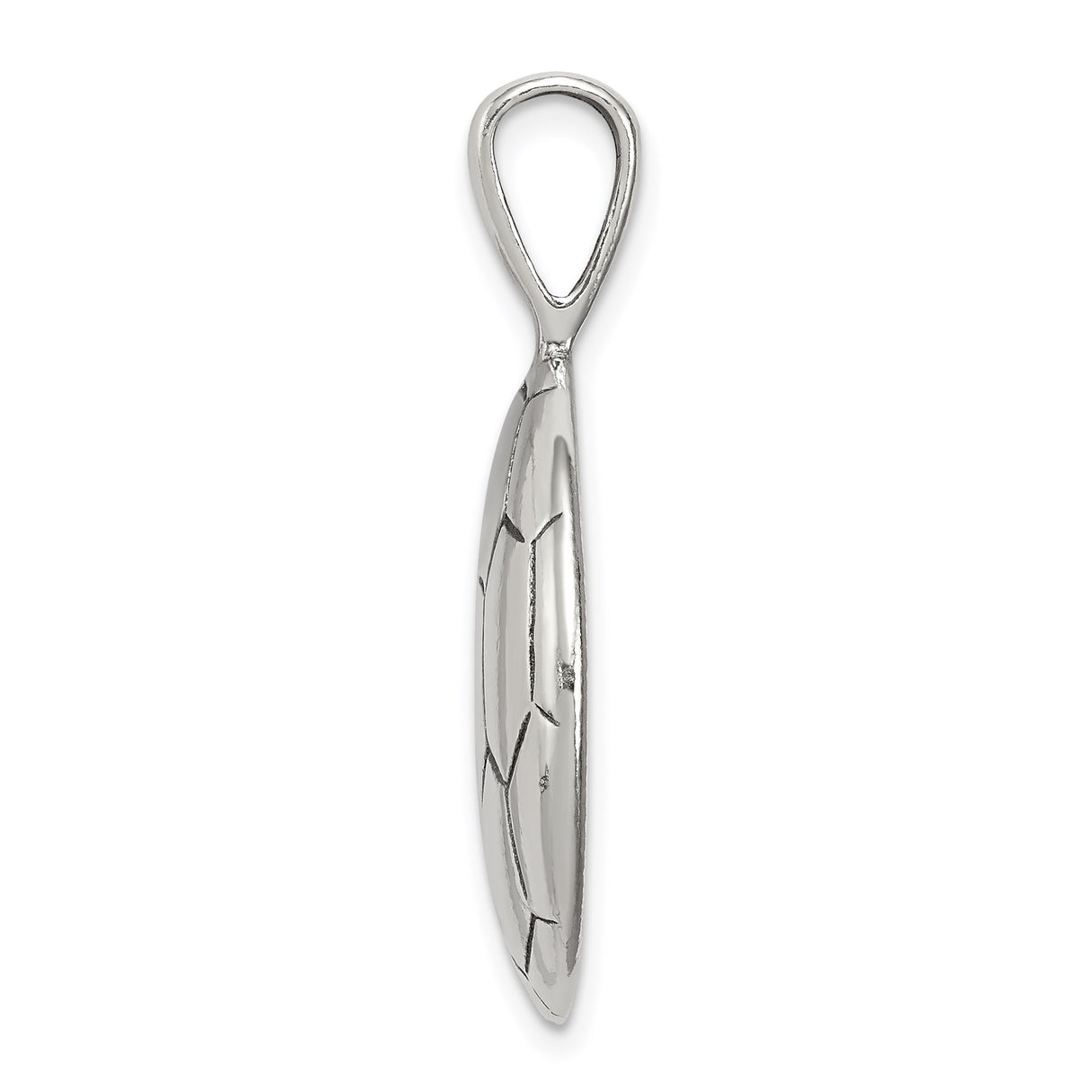 Sterling Silver Soccer Pendant with Hexagon Detailing, Polished Ball Design for Men or Women