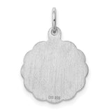 Brocaded Initial C Charm Pendant in Real 925 Sterling Silver
