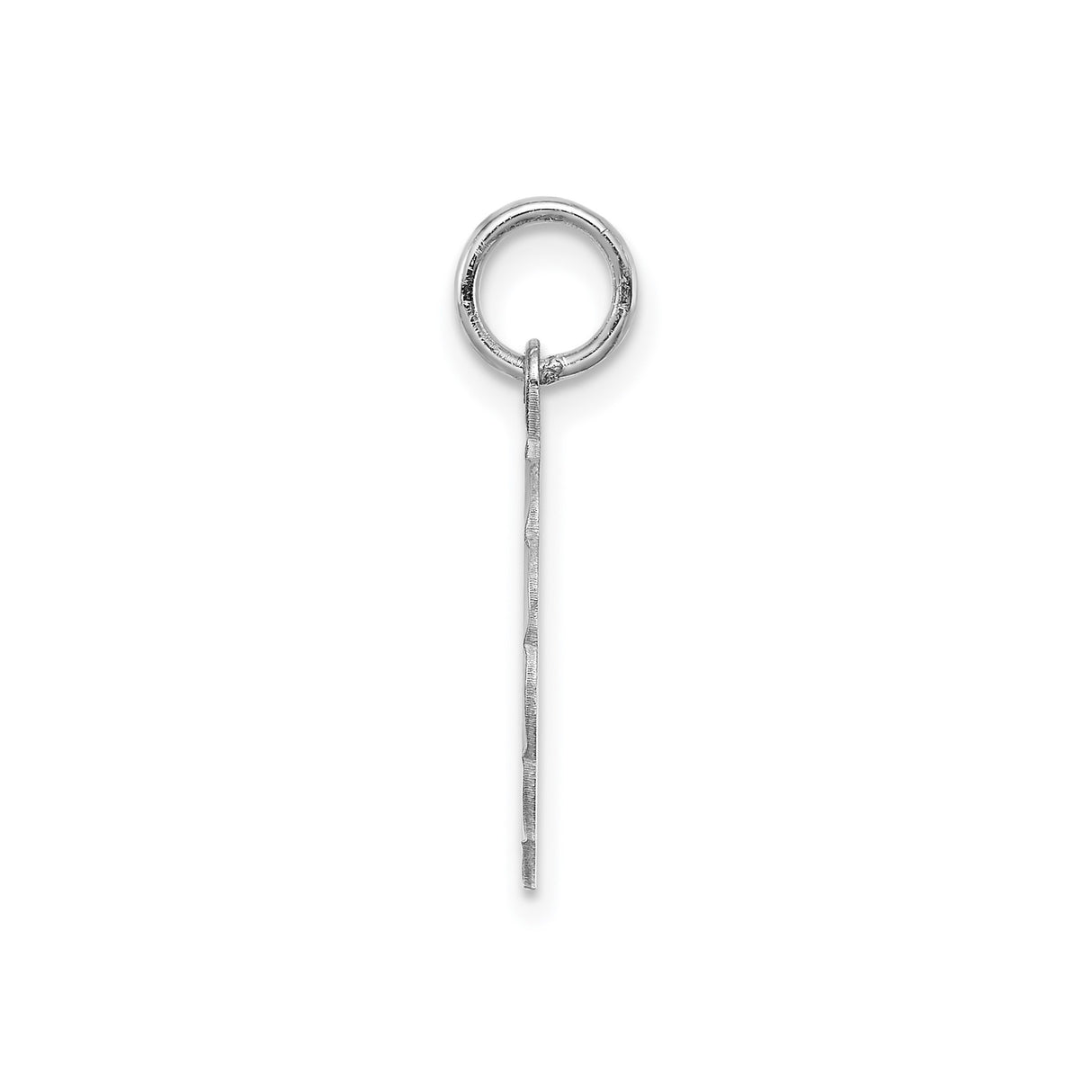 Sterling Silver Initial H Pendant with Scalloped Round Border, Script Letter Charm