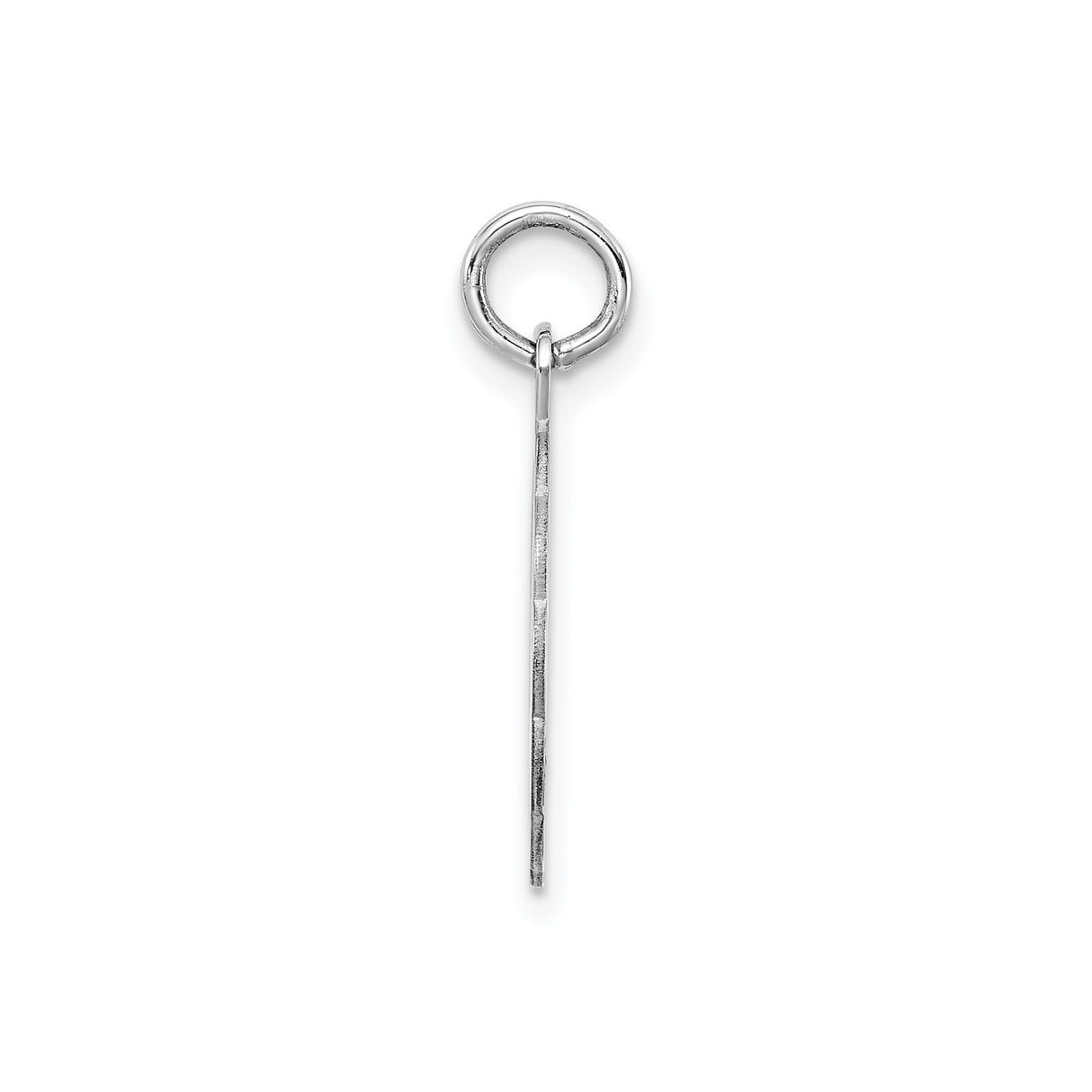 Sterling Silver Letter J Pendant, Scalloped Edge Charm with Script Initial Design