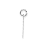 Sterling Silver Round Pendant with Script Letter L and Scalloped Border Charm
