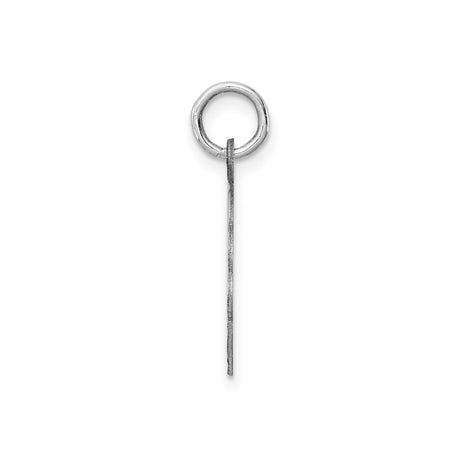 Sterling Silver Initial N Pendant with Script Font and Scalloped Edge Charm