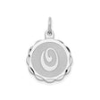Sterling Silver Swirl Pendant with Abstract Scalloped Round Design for Women