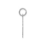 Sterling Silver Script Letter T Pendant with Scalloped Edge Charm for Women or Unisex