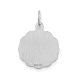 Brocaded Letter Y Initial Charm Pendant in Real 925 Sterling Silver