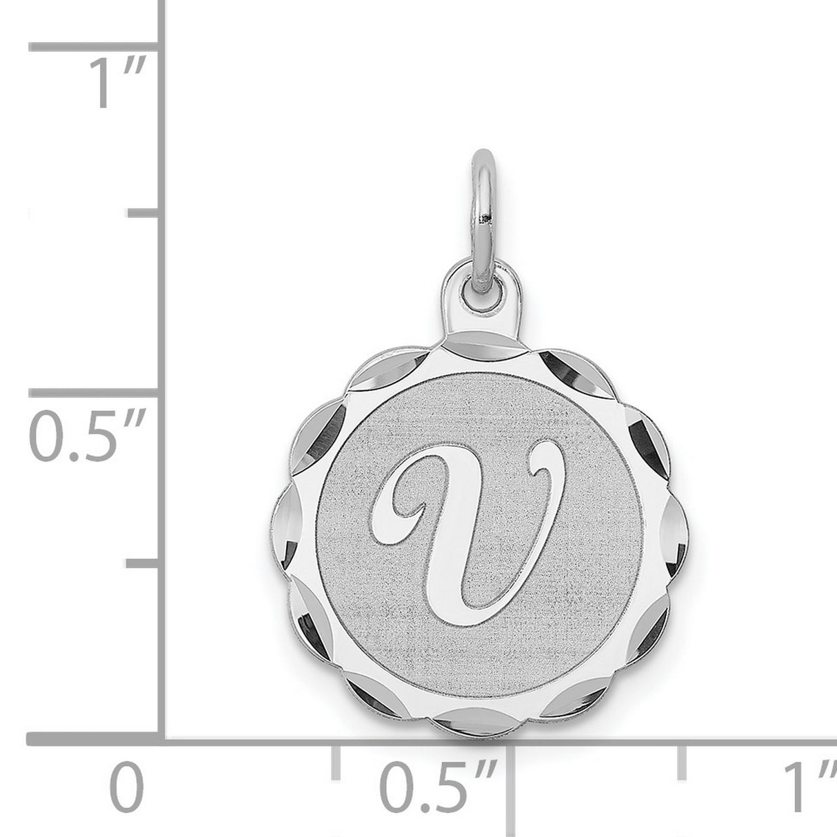 Brocaded Letter Y Initial Charm Pendant in Real 925 Sterling Silver