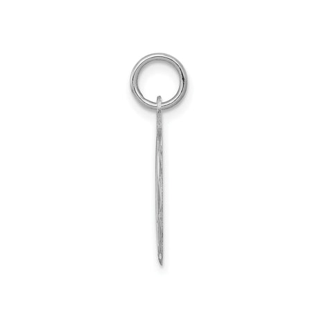 Sterling Silver Pendant with Scalloped Edge and Script Letter W Initial Charm