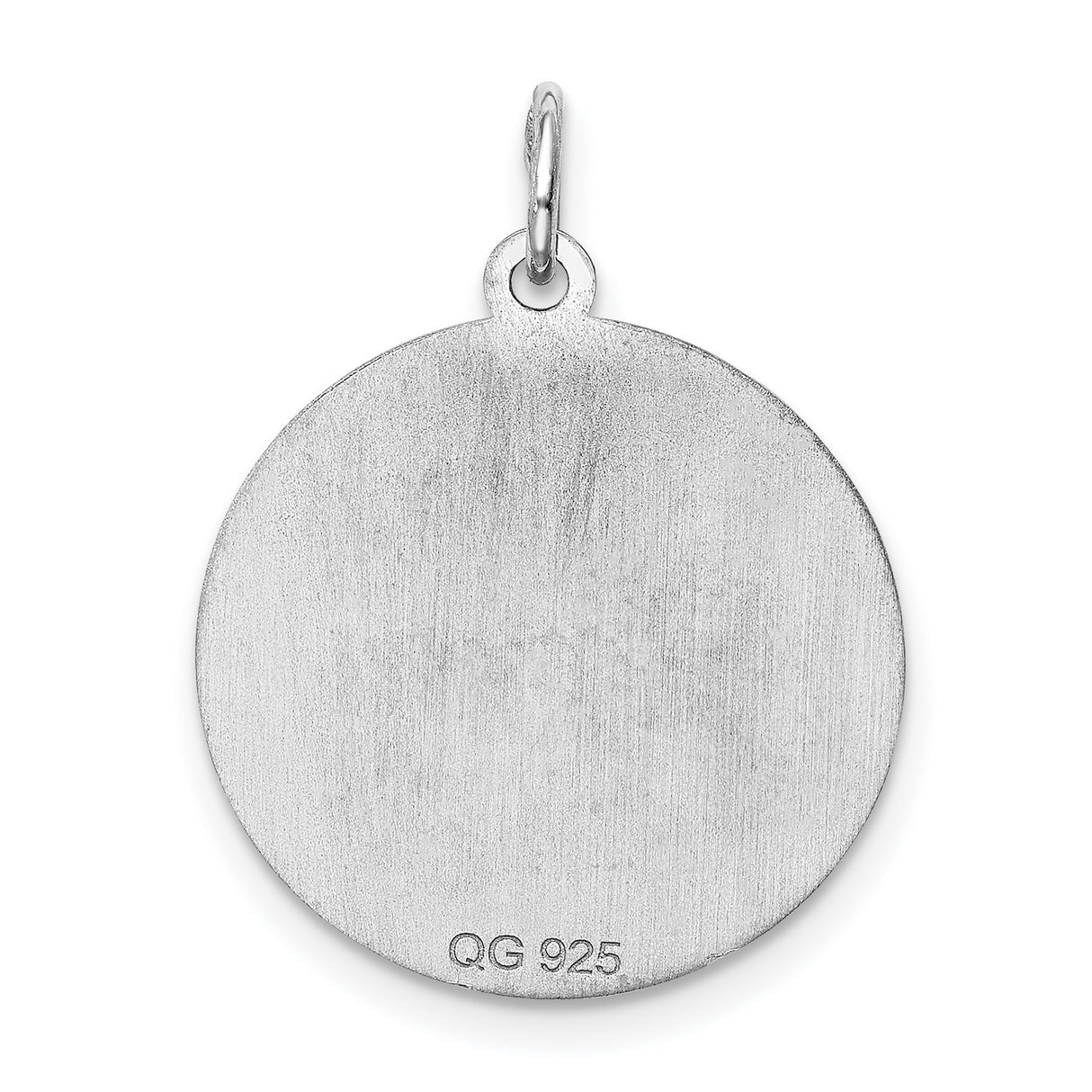 Brocaded Initial B Charm Pendant in Real 925 Sterling Silver