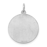 Sterling Silver Initial Pendant, Letter D Script Monogram Charm for Women and Men