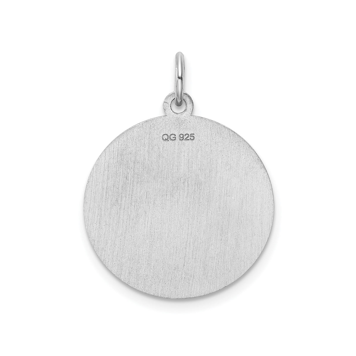 Sterling Silver Initial E Pendant, Round Script Letter Charm for Women and Unisex Wear