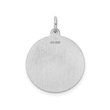 Sterling Silver Initial E Pendant, Round Script Letter Charm for Women and Unisex Wear