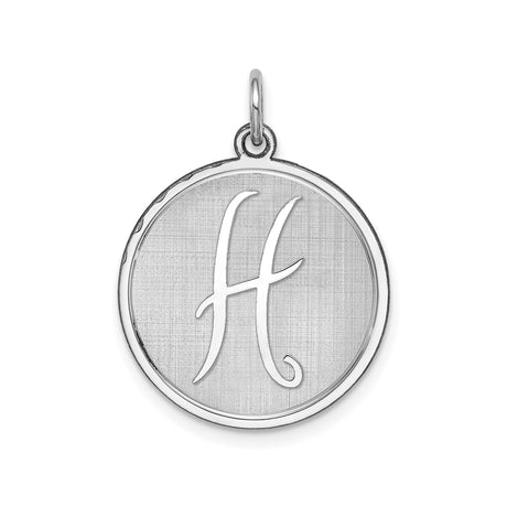 Sterling Silver Pisces Zodiac Pendant with Brushed Round Disc, Celestial Horoscope Charm