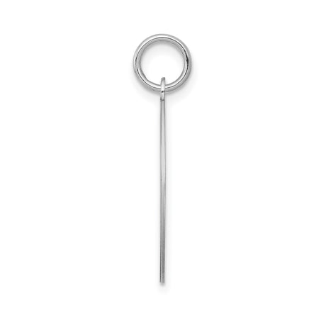 Sterling Silver Pendant with Raised Script Letter J on Brushed Round Disc
