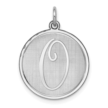 Brocaded Initial O Charm Pendant in Real 925 Sterling Silver