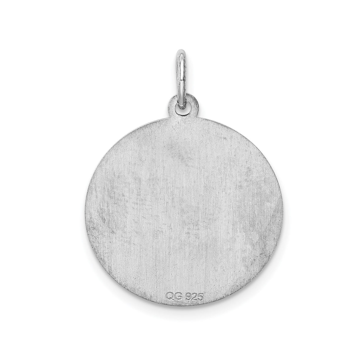 Sterling Silver Initial T Pendant, Round Script Monogram Charm for Women or Unisex Wear