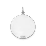 Sterling Silver Initial V Pendant, Script Letter Charm, Polished Minimalist Monogram Jewelry for Women