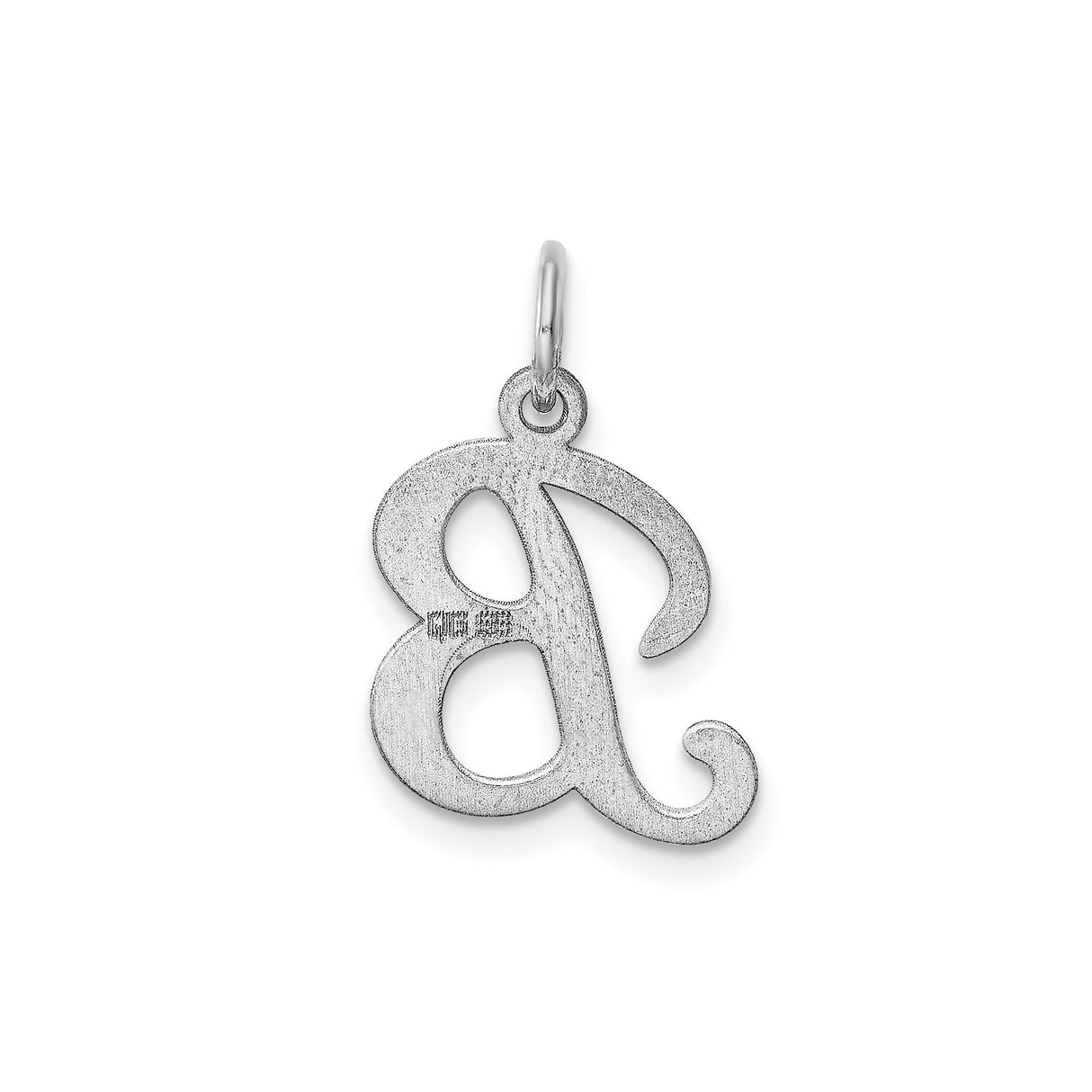 Sterling Silver Initial B Pendant Charm, Cursive Letter Monogram Jewelry for Women or Unisex