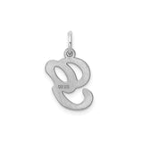 Sterling Silver Letter G Pendant, Lowercase Script Initial Charm, Minimalist Monogram Jewelry
