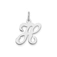 Sterling Silver Initial A Pendant, Cursive Letter Charm, Monogram Jewelry for Women