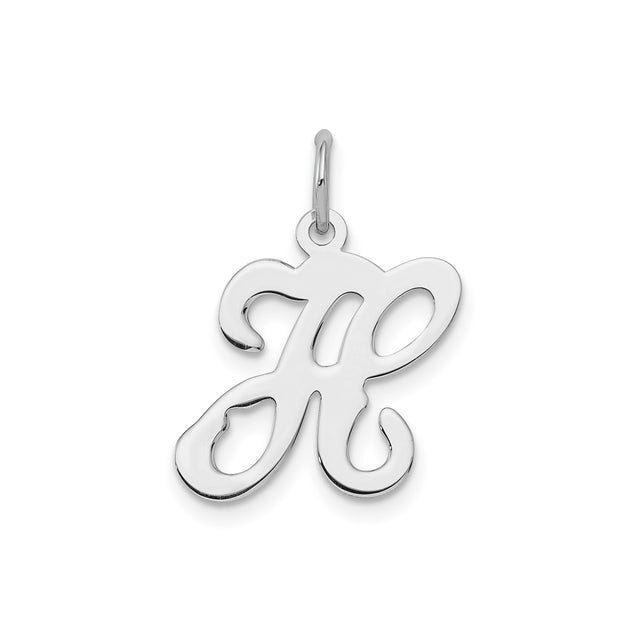 Sterling Silver Initial A Pendant, Cursive Letter Charm, Monogram Jewelry for Women