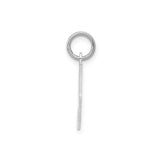 Sterling Silver Initial J Pendant, Polished Script Letter Charm, Minimalist Monogram Jewelry