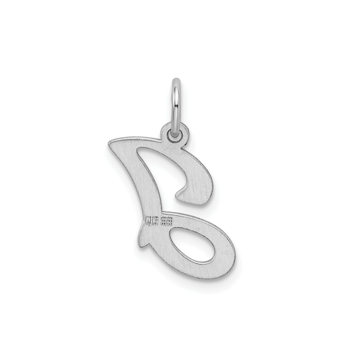 Sterling Silver Script Letter J Pendant Charm, Cursive Initial Jewelry for Women or Unisex Wear
