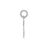 Sterling Silver Initial R Pendant Charm, Polished Script Letter Monogram Jewelry for Women