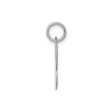 Sterling Silver Initial L Pendant Charm, Polished Script Letter Monogram Jewelry for Women
