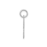 Sterling Silver Script Initial R Pendant, Polished Cursive Letter Charm for Women