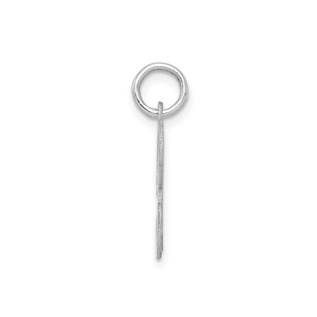 Sterling Silver Script Initial R Pendant, Polished Cursive Letter Charm for Women