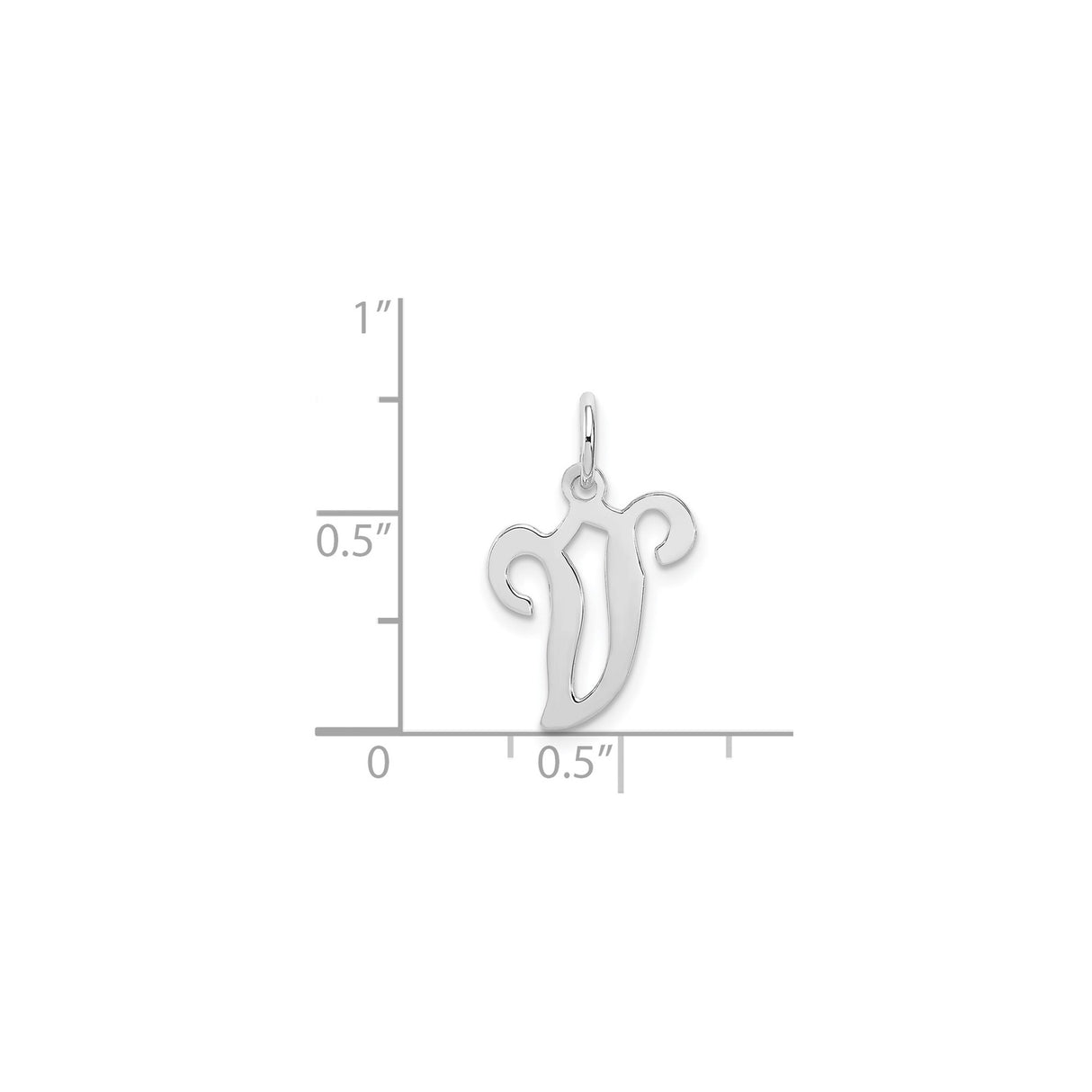 Sterling Silver Letter J Pendant, Old English Script Initial Charm for Women or Unisex Wear