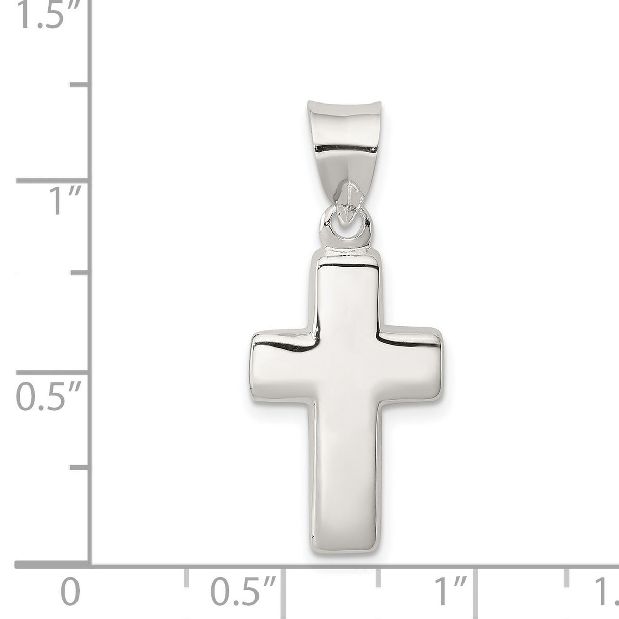 Cross Charm Pendant in Real 925 Sterling Silver