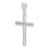Sterling Silver Cross Pendant with Traditional Latin Design and Sleek Bail for Men and Women