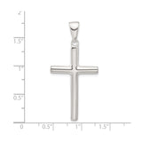 Sterling Silver Cross Pendant with Traditional Latin Design and Sleek Bail for Men and Women