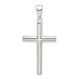 Sterling Silver Cross Pendant with Traditional Latin Design and Sleek Bail for Men and Women