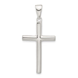 Sterling Silver Cross Pendant with Traditional Latin Design and Sleek Bail for Men and Women