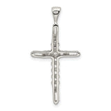 CZ Cross Charm Pendant in Real 925 Sterling Silver