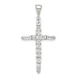 CZ Cross Charm Pendant in Real 925 Sterling Silver