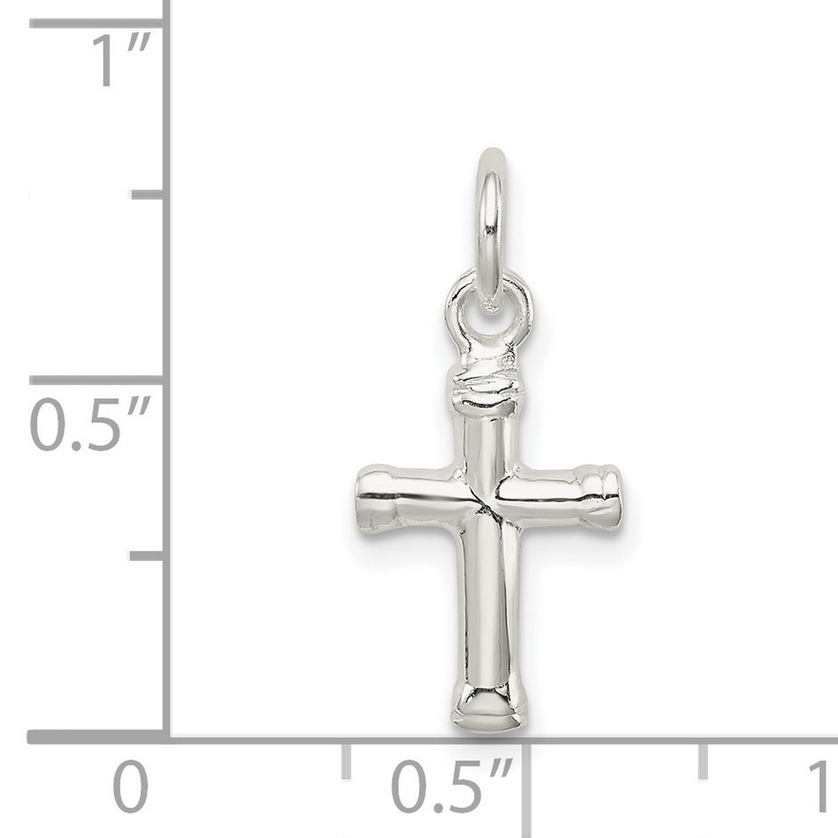 Cross Charm Pendant in Real 925 Sterling Silver