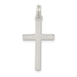 Sterling Silver Cross Pendant with Polished Finish, Minimalist Design, Unisex Faith Symbol
